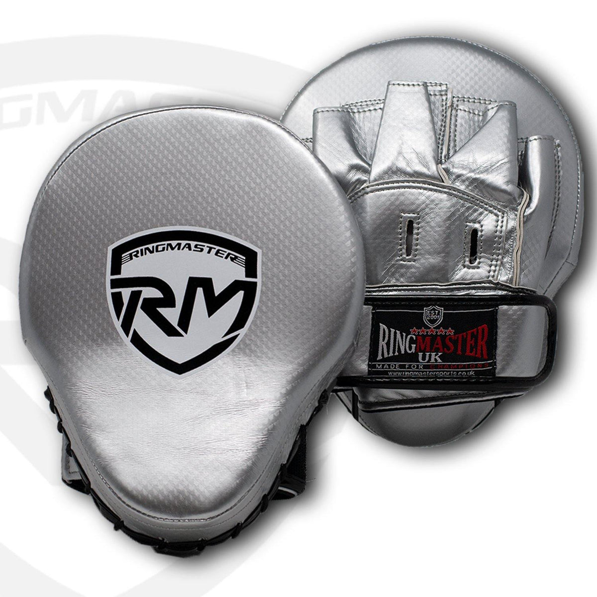 RingMaster Sports silver focus pads for coaches and trainers