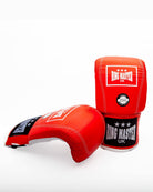 RingMaster Sports red genuine leather bag mitts for training