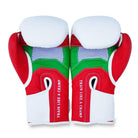 RingMaster Sports Welsh boxing gloves in white, green and red