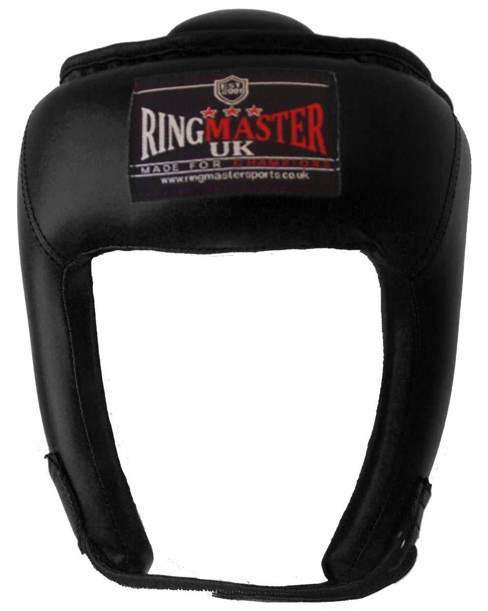 RingMaster Sports Open Face Headguard AIBA styled Black image 1