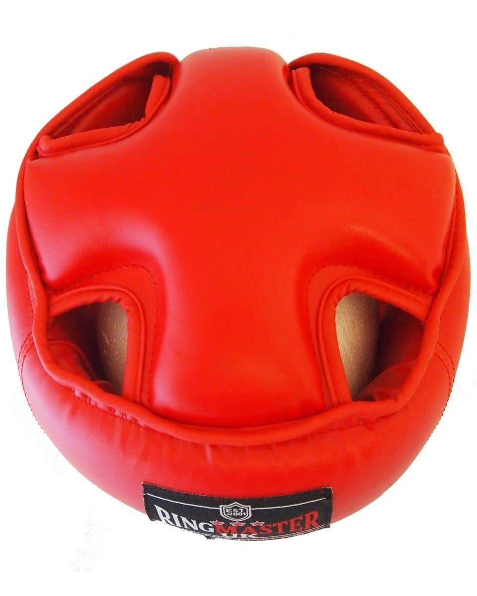 RingMaster Sports Open Face Headguard AIBA styled Red Image 4